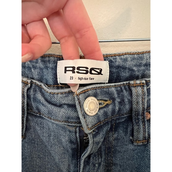 RSQ by Tilly’s High Rise Flare Jeans with Raw Hem. - Picture 3 of 3